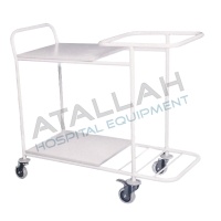 Clean/Dirty Linen Transport Trolley with Shelves
